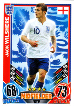Jack Wilshere England EURO 2012 Match Attax #42