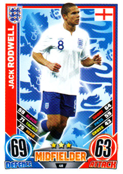 Jack Rodwell England EURO 2012 Match Attax #48