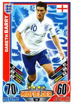 Gareth Barry England EURO 2012 Match Attax #49