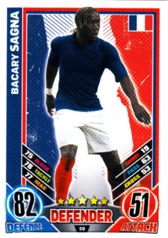 Bacary Sagna France EURO 2012 Match Attax #59
