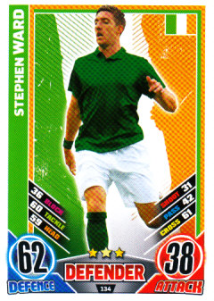 Stephen Ward Republic Of Ireland EURO 2012 Match Attax #134