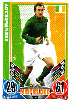 Aiden McGeady Republic Of Ireland EURO 2012 Match Attax #140