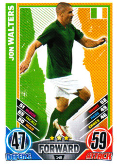 Jon Walters Republic Of Ireland EURO 2012 Match Attax #145