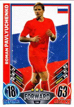 Roman Pavlyuchenko Russia EURO 2012 Match Attax #156