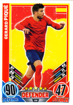 Gerard Pique Spain EURO 2012 Match Attax #158