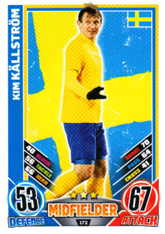 Kim Kallstrom Sweden EURO 2012 Match Attax #172