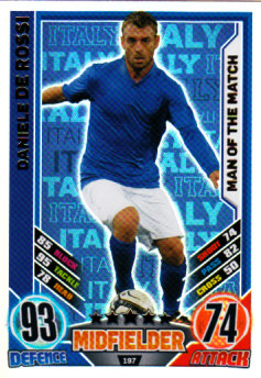 Daniele De Rossi Italy EURO 2012 Match Attax Man Of The Match #197