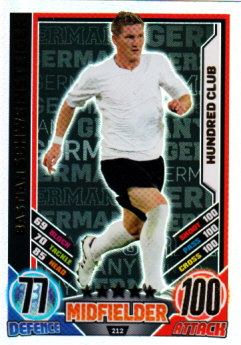 Bastian Schweinsteiger Germany EURO 2012 Match Attax 100 Club #212