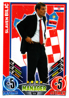 Slaven Bilic Croatia EURO 2012 Match Attax Managers #214