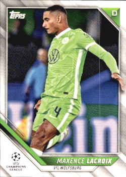 Maxence Lacroix VfL Wolfsburg Topps UEFA Champions League Collection 2021/22 #84