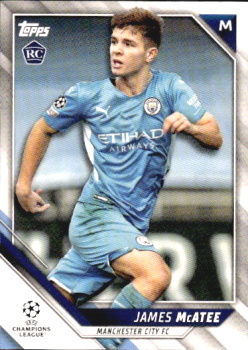 James McAtee Manchester City Topps UEFA Champions League Collection 2021/22 #112