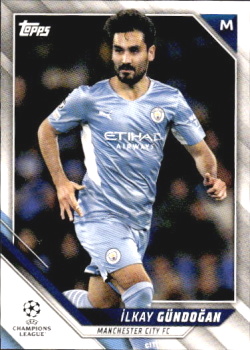 Ilkay Gundogan Manchester City Topps UEFA Champions League Collection 2021/22 #114