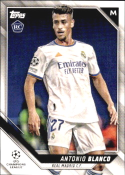Antonio Blanco Real Madrid Topps UEFA Champions League Collection 2021/22 #124