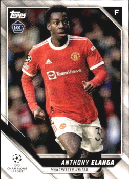 Anthony Elanga Manchester United Topps UEFA Champions League Collection 2021/22 #154