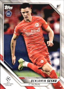 Benjamin Sesko Red Bull Salzburg Topps UEFA Champions League Collection 2021/22 #161