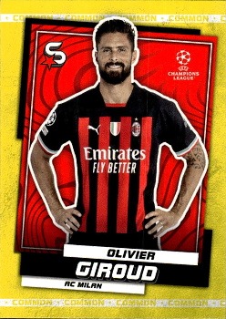 Olivier Giroud A.C. Milan Topps UEFA Football Superstars 2022/23 Common Yellow #75