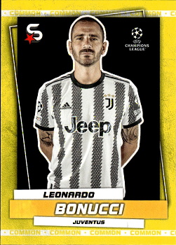 Leonardo Bonucci Juventus FC Topps UEFA Football Superstars 2022/23 Common Yellow #86
