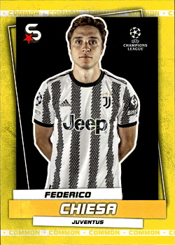 Federico Chiesa Juventus FC Topps UEFA Football Superstars 2022/23 Common Yellow #92