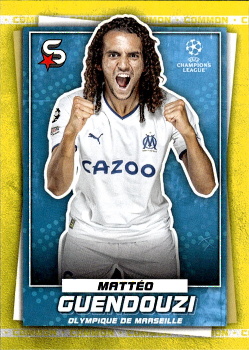 Matteo Guendouzi Olympique Marseille Topps UEFA Football Superstars 2022/23 Common Yellow #137
