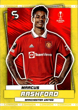 Marcus Rashford Manchester United Topps UEFA Football Superstars 2022/23 Common Yellow #171