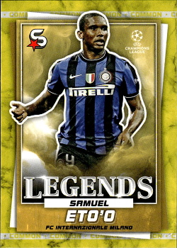 Samuel Eto'o Internazionale Milano Topps UEFA Football Superstars 2022/23 Legends - Common Yellow #200