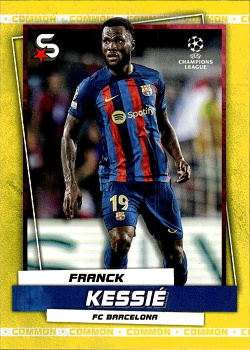 Franck Kessie FC Barcelona Topps UEFA Football Superstars 2022/23 Variations Common Yellow Action #50