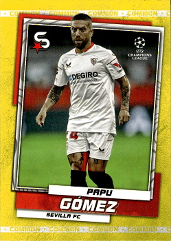Papu Gomez Sevilla FC Topps UEFA Football Superstars 2022/23 Variations Common Yellow Action #66