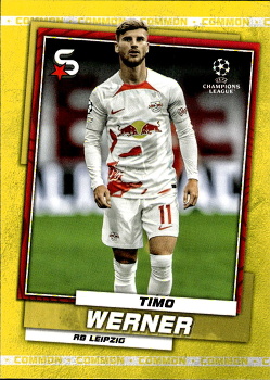 Timo Werner RB Leipzig Topps UEFA Football Superstars 2022/23 Variations Common Yellow Action #121