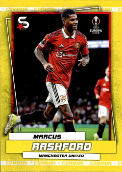 Marcus Rashford Manchester United Topps UEFA Football Superstars 2022/23 Variations Common Yellow Action #171