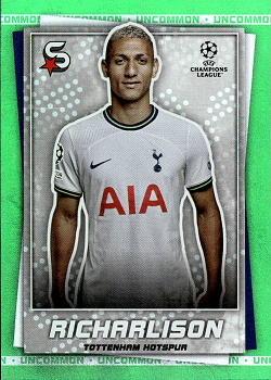 Richarlison Tottenham Hotspur Topps UEFA Football Superstars 2022/23 Uncommon Green #34