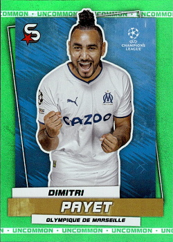 Dimitri Payet Olympique Marseille Topps UEFA Football Superstars 2022/23 Uncommon Green #138
