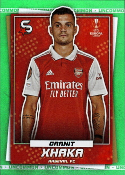 Granit Xhaka Arsenal Topps UEFA Football Superstars 2022/23 Uncommon Green #161