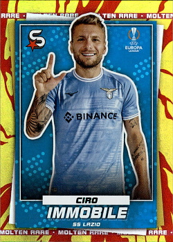 Ciro Immobile Lazio Roma Topps UEFA Football Superstars 2022/23 Molten Rare #182