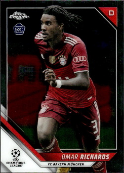 Omar Richards Bayern Munchen Topps UEFA Champions League Chrome 2021/22 #146