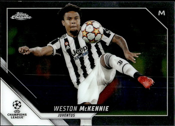 Weston McKennie Juventus FC Topps UEFA Champions League Chrome 2021/22 #175