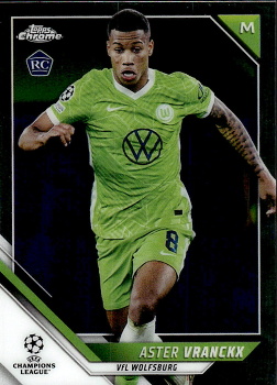 Aster Vranckx VfL Wolfsburg Topps UEFA Champions League Chrome 2021/22 #192
