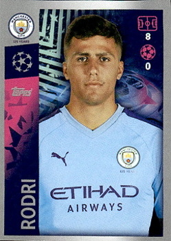 Rodri Manchester City samolepka UEFA Champions League 2019/20 #336