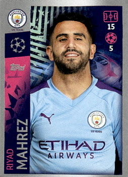 Riyad Mahrez Manchester City samolepka UEFA Champions League 2019/20 #338