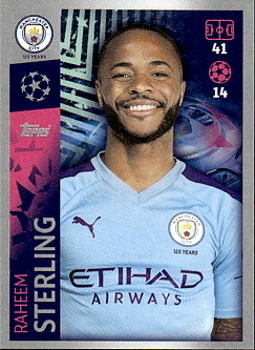 Raheem Sterling Manchester City samolepka UEFA Champions League 2019/20 #343