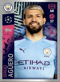 Sergio Aguero Manchester City samolepka UEFA Champions League 2019/20 #344