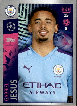 Gabriel Jesus Manchester City samolepka UEFA Champions League 2019/20 #345