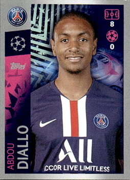 Abdou Diallo Paris Saint-Germain samolepka UEFA Champions League 2019/20 #372