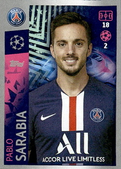 Pablo Sarabia Paris Saint-Germain samolepka UEFA Champions League 2019/20 #374