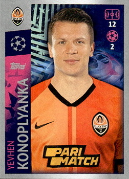 Yevhen Konoplyanka Shakhtar Donetsk samolepka UEFA Champions League 2019/20 #430