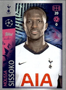 Moussa Sissoko Tottenham Hotspur samolepka UEFA Champions League 2019/20 #451