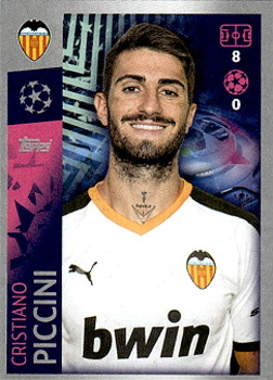 Cristiano Piccini Valencia CF samolepka UEFA Champions League 2019/20 #466