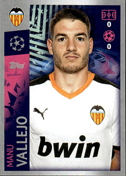 Manu Vallejo Valencia CF samolepka UEFA Champions League 2019/20 #469
