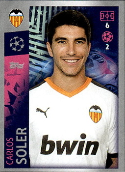 Carlos Soler Valencia CF samolepka UEFA Champions League 2019/20 #475