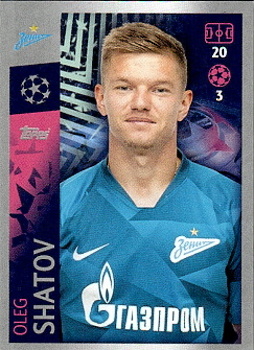 Oleg Shatov Zenit Petersburg samolepka UEFA Champions League 2019/20 #490