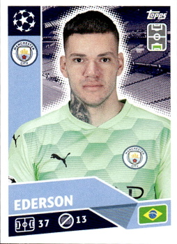 Ederson Manchester City samolepka UEFA Champions League 2020/21 #MCI03